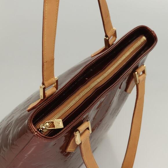 LOUIS VUITTON Monogram Vernis Houston Hand Bag Bronze M91122 - Picture 6 of 13